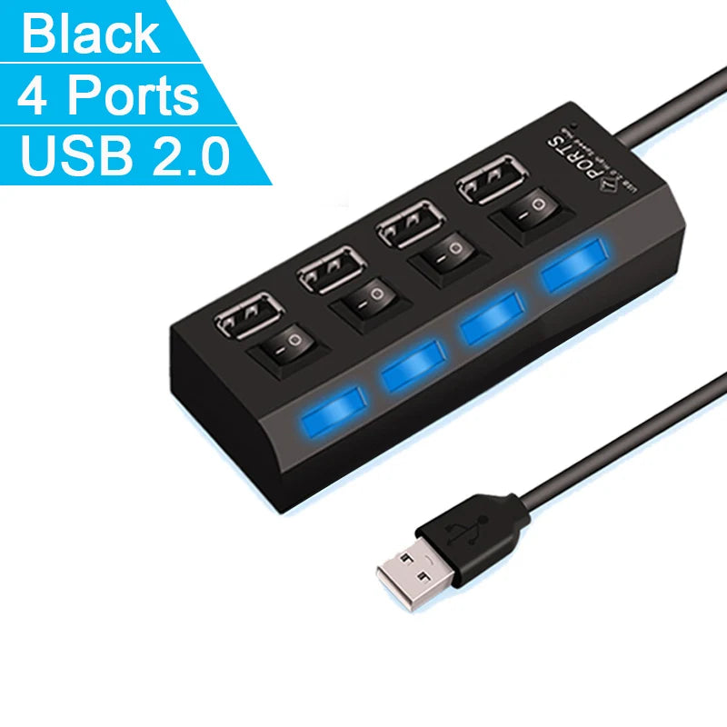 🔌 USB 2.0 HUB – Mehr Anschlüsse für deinen Laptop oder PC!