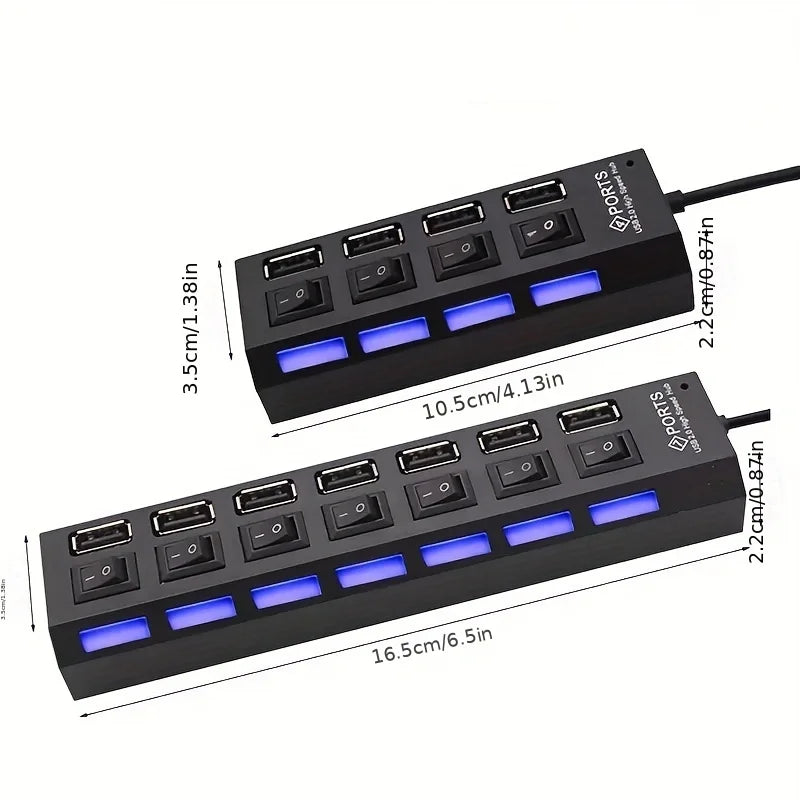 🔌 USB 2.0 HUB – Mehr Anschlüsse für deinen Laptop oder PC!