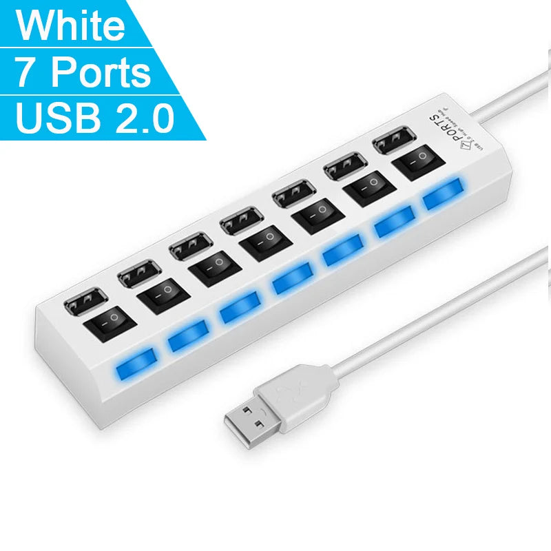 🔌 USB 2.0 HUB – Mehr Anschlüsse für deinen Laptop oder PC!