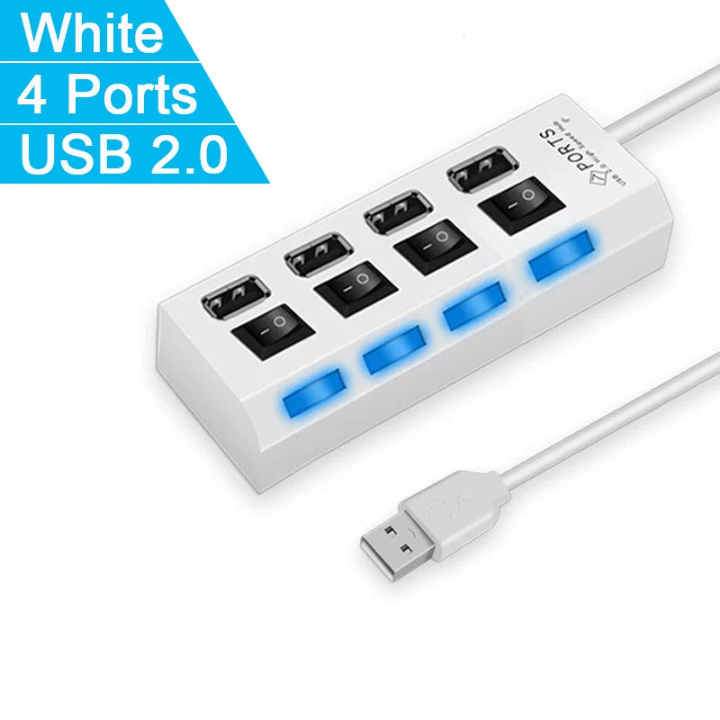 🔌 USB 2.0 HUB – Mehr Anschlüsse für deinen Laptop oder PC!